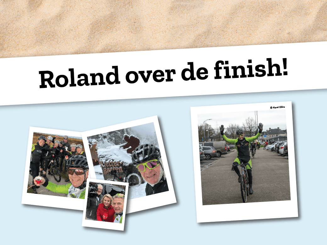 Roland over de finish lijn!